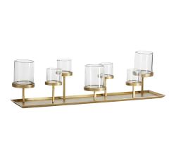 Draper Brass Candle Holder Centerpiece