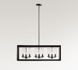 Sonora Outdoor Clear Glass Linear Chandelier (40&quot;)