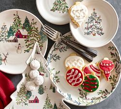 Christmas in the Country 12-Piece Stoneware Dinnerware Set