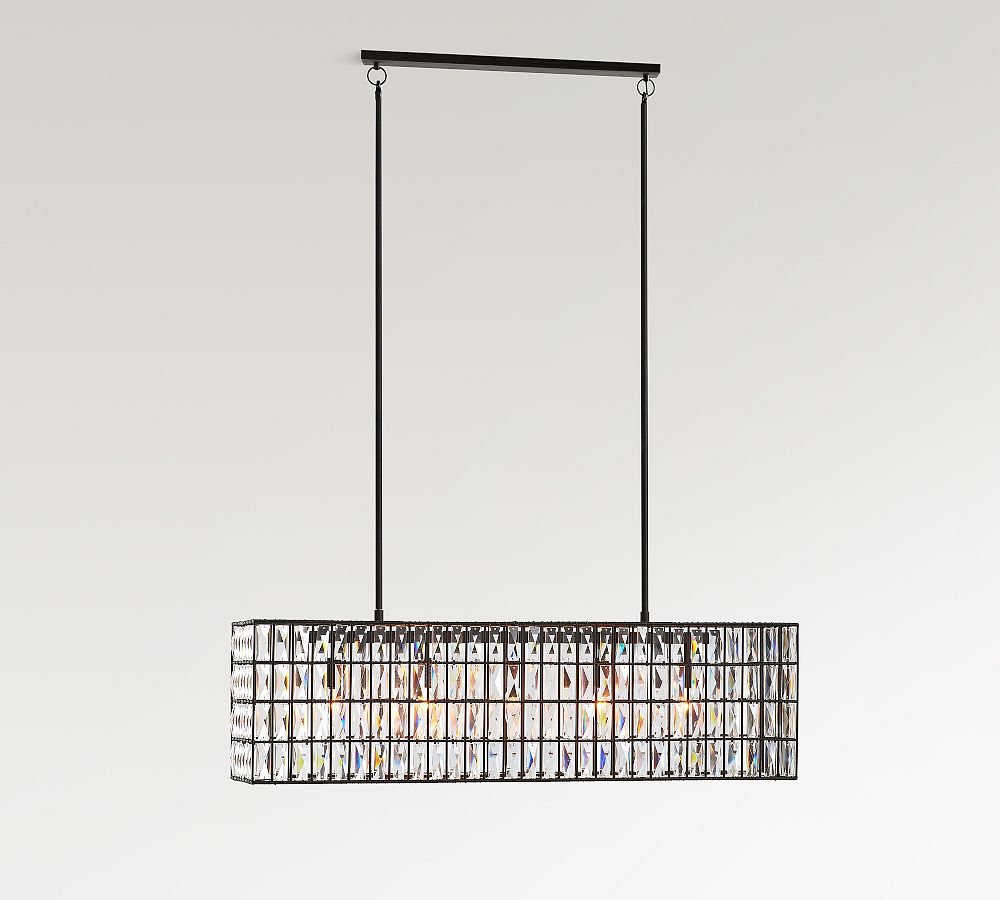 Adeline Crystal Rectangular Chandelier (37&quot;-50&quot;)