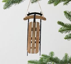 Wooden Winter Sports Ornaments