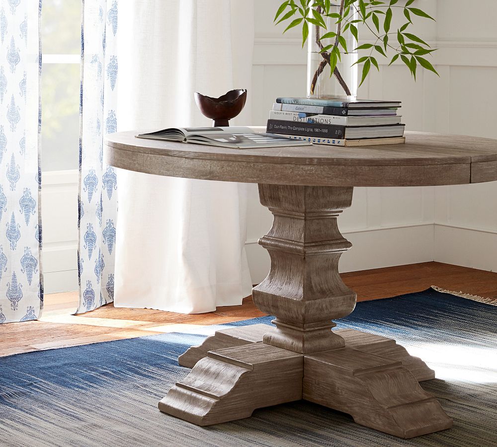 Banks Round Pedestal Extendable Dining Table (48&quot;-72&quot;)