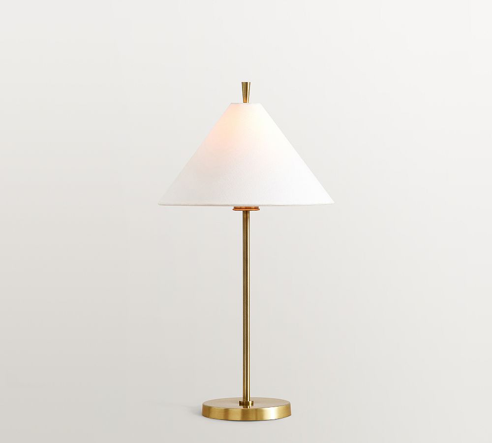 Ellis Metal Table Lamp (24"-29") - Brass, Small