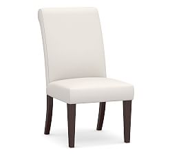 Open Box: PB Comfort Roll Upholstered Dining Chair - Performance Everydaylinen Ivory