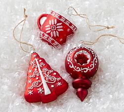 Winter Icons Mercury Glass Ornaments