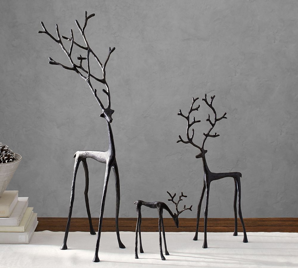 Open Box: Bronze Sculpted Reindeer