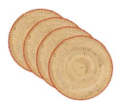 Beaded Border Placemats, Set of 4
