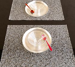 Chilewich Metallic Lace Rectangular Placemats, Set of 4