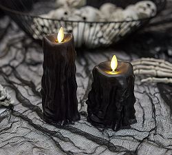 Premium Flickering Flameless Black Dripping Wax Candle