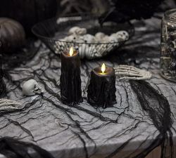 Premium Flickering Flameless Black Dripping Wax Candle