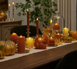 Premium Flickering Flameless Fall Figural Candle