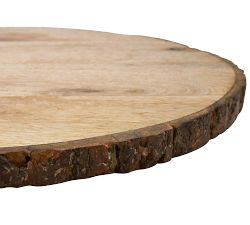 Bark Wood Charger Plate, Set of 4