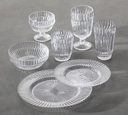 Fluted Glass Dessert Plate - Set of 4