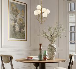 Deanne Glass Round 21&quot; Chandelier
