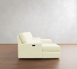 PB Comfort Modern Square Arm Power Reclining Double Chaise Sectional (142"-170")