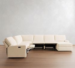 PB Comfort Square Arm Power Reclining L-Shaped Chaise Sectional - Storage Available (151&quot;-165&quot;)