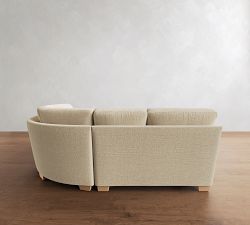 Buchanan Modern Square Arm 3-Piece Curved Wedge Sectional (98")