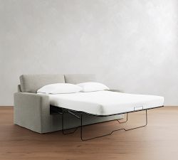 PB Comfort Modern Square Arm Slipcovered Sleeper Sofa