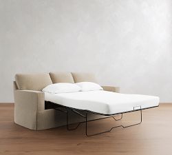Buchanan Square Arm Slipcovered Sleeper Sofa with Memory Foam Mattress (78&quot;-84&quot;)