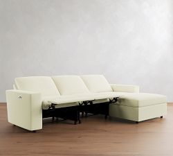 Dream Power Reclining Chaise Sectional - Storage Available (115"-127")