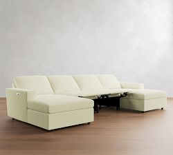 Dream Power Reclining Double Chaise Sectional (147"-171")