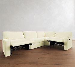 PB Comfort Modern Square Arm Power Reclining Reversible Wedge Sectional (119"-133")
