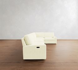 PB Comfort Modern Square Arm Power Reclining Reversible Wedge Sectional (119"-133")
