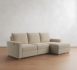 Westwood Square Arm Power Reclining Chaise Sectional (109"-163")