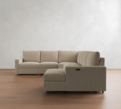Westwood Square Arm Power Reclining L-Shaped Chaise Sectional (138"-175")