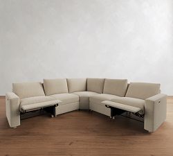 Westwood Square Arm Power Reclining L-Shaped Wedge Sectional (119"-131")