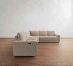 Westwood Square Arm Power Reclining L-Shaped Wedge Sectional (119"-131")