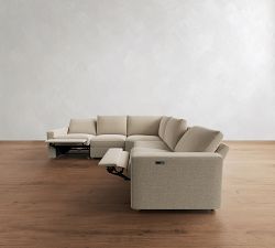 Westwood Square Arm Power Reclining L-Shaped Wedge Sectional (119"-131")