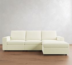 Dream Power Reclining Chaise Sectional - Storage Available (115"-127")