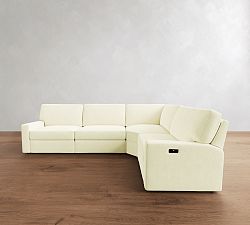 PB Comfort Modern Square Arm Power Reclining Reversible Wedge Sectional (119"-133")