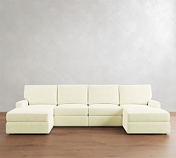 PB Comfort Modern Square Arm Power Reclining Double Chaise Sectional (142"-170")