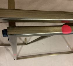 Open Box: Delaney Marble 36&quot; Console Table, Brass