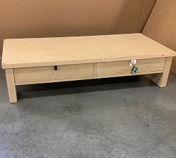 Open Box: Modern Farmhouse Rectangular Coffee Table, 64" - Fog