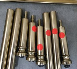 Open Box: Everson Rectangular Glass Coffee Table (52&quot;) - Antique Brass