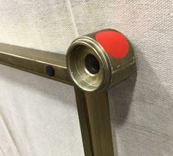 Open Box: Everson Rectangular Glass Coffee Table (52&quot;) - Antique Brass