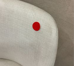 Open Box: Layton Upholstered Swivel Counter Height Stool - Basketweave Slub Ivory, Blackened Oak Legs