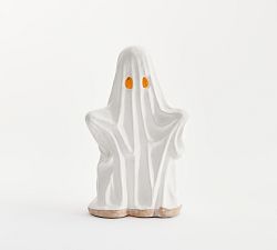 Open Box: Handcrafted Ceramic Ghost, Tall 12.5&quot; - White