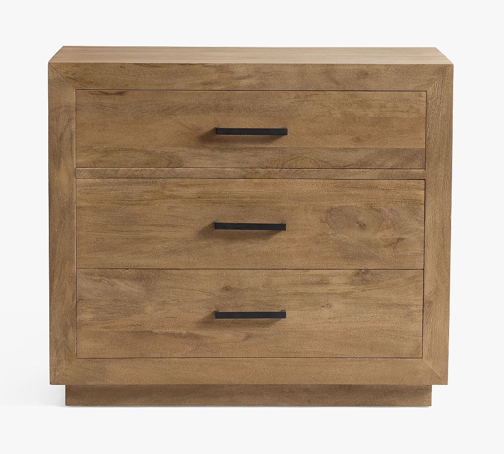 Open Box: Oakleigh 3-Drawer Dresser, 41&quot;, Modern Hardware - Heirloom Wheat