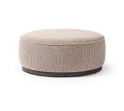 Open Box: Arroyo Round Upholstered Ottoman, 36" - Barrow Taupe
