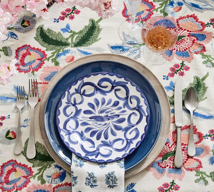 Puebla Porcelain Salad Plates - Set of 4 | Pottery Barn