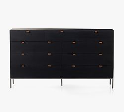 Open Box: Graham 9-Drawer Dresser, 70" - Black Wash
