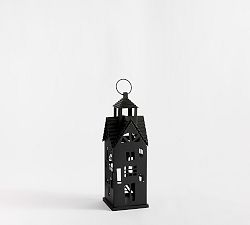 Open Box: Haunted House Lantern, Small 19"H - Black