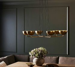 Lona Brass Round Chandelier (44")