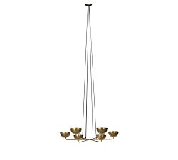 Lona Brass Round Chandelier (44")