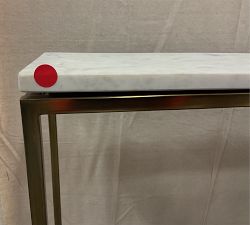 Open Box: Delaney Marble Console Table (36") - Brass