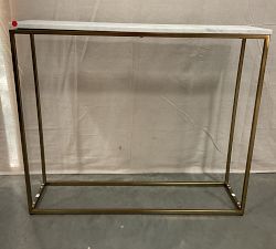 Open Box: Delaney Marble Console Table (36") - Brass